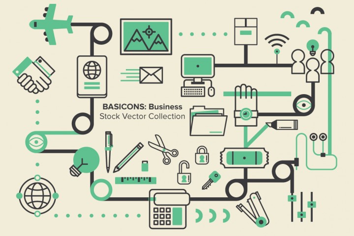 Basicons: Business Vectors by YouWorkForThem