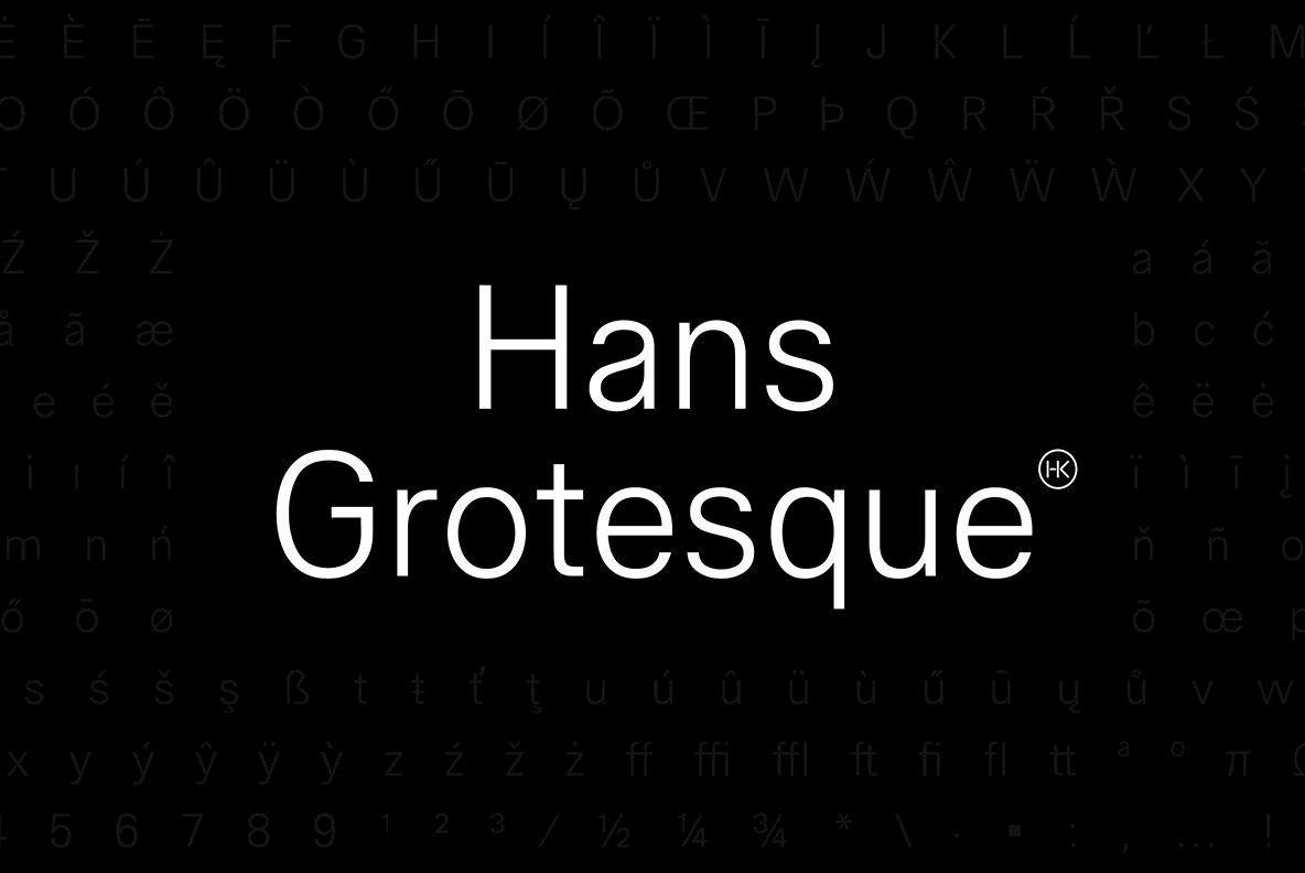 Hans Grotesque: A No-Nonsense Sans From Hanken Design Co. - 1