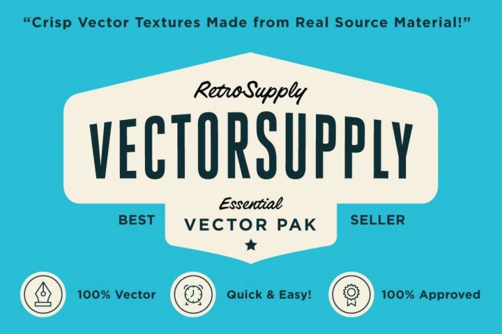 VectorSupply Premium Retro Vector Textures from RetroSupply Co.