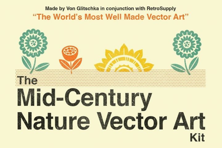 A Vector Jedi Delivers The Mid-Century Nature Vector Art Kit