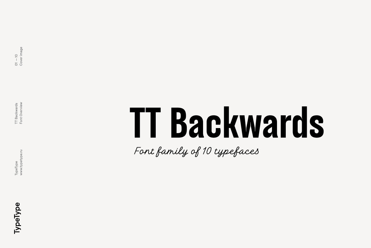 A Contemporary Vintage Sans And Script Duo From TypeType: TT Backwards - 1