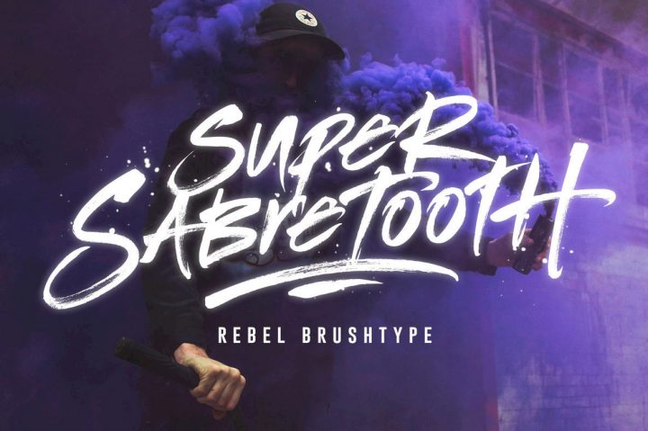 A Rebellious Brush Script That Packs A Punch: Super Sabretooth