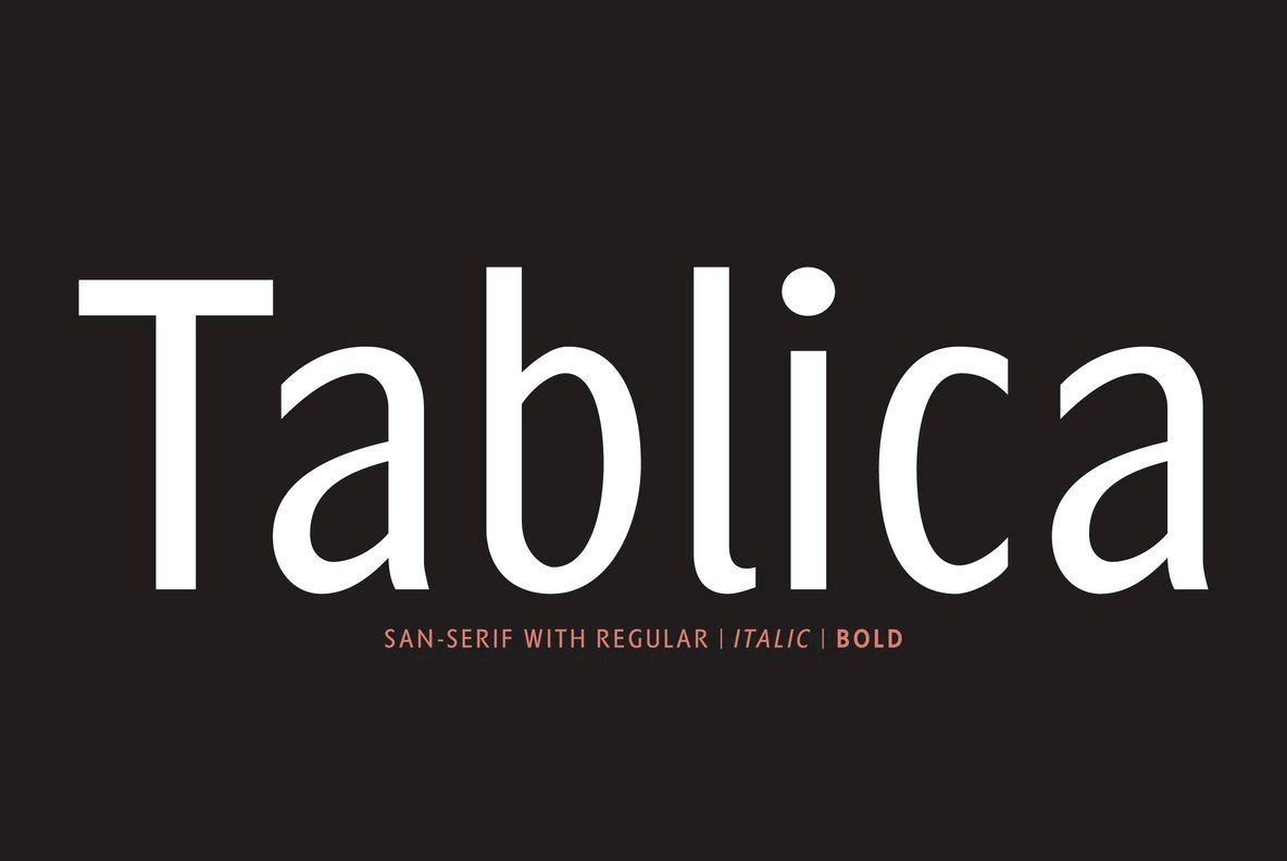 A Narrow Sans With Incredible Legibility: Tablica From RMU Typedesign - 1