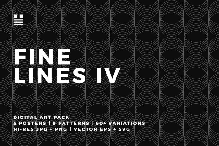 A Digital Art Pack With Geometric Flair: Fine Lines IV