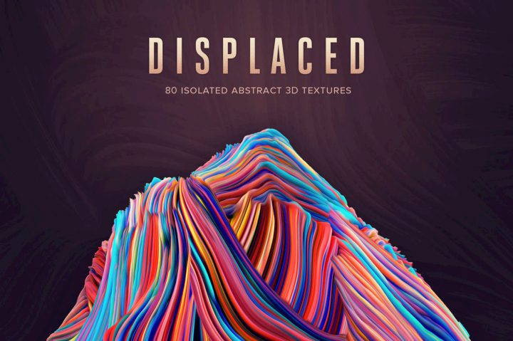 Displaced: 80 Isolated Abstract 3D Textures From Chroma Supply
