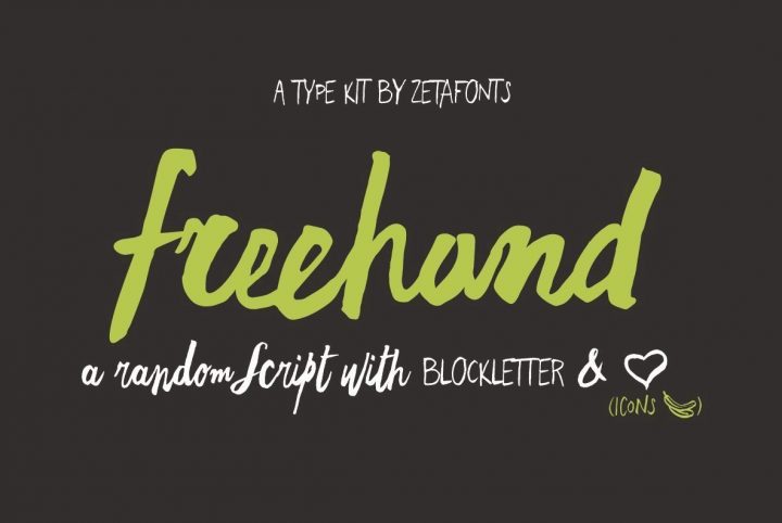 An Organic Script and Block Letter Family from Zetafonts: Freehand Brush
