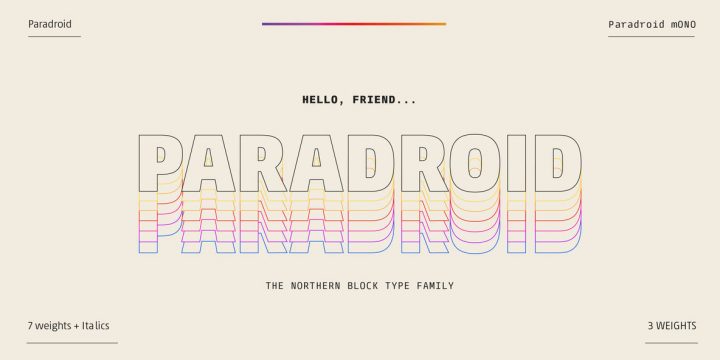 A Pragmatic and Geometric Sans Serif from The Northern Block: Paradroid