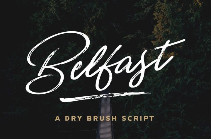 Signature-Style Handwriting With Belfast – A Dry Brush Script