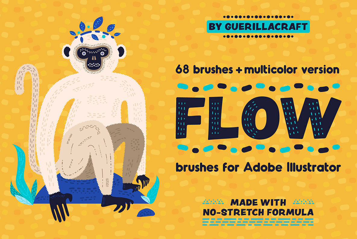 Make Easy, Detailed Brush Strokes With Flow Brushes for Adobe Illustrator - 1