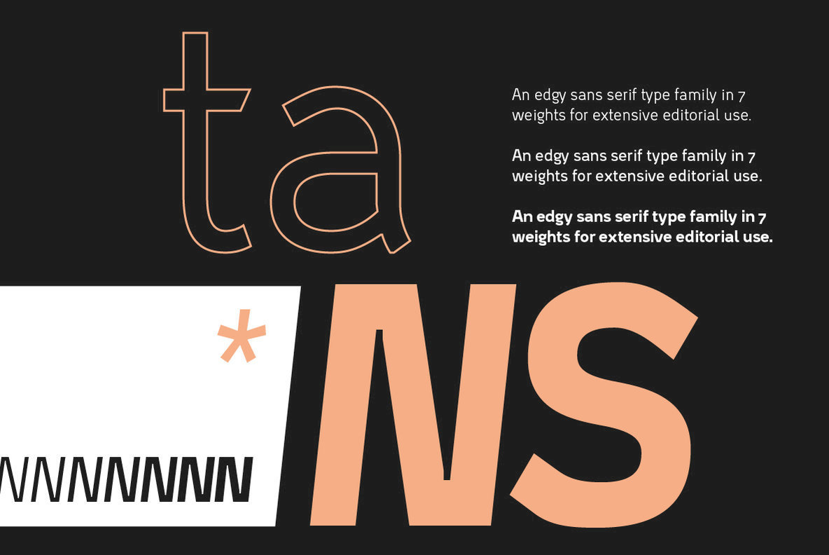 Tans: An Edgy Sans Serif From New Typographer Fabian Dornhecker - 1