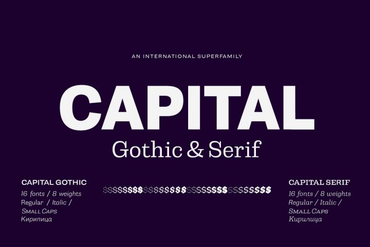 A Workhorse Gothic And Serif Family From Emil Bertell: Capital