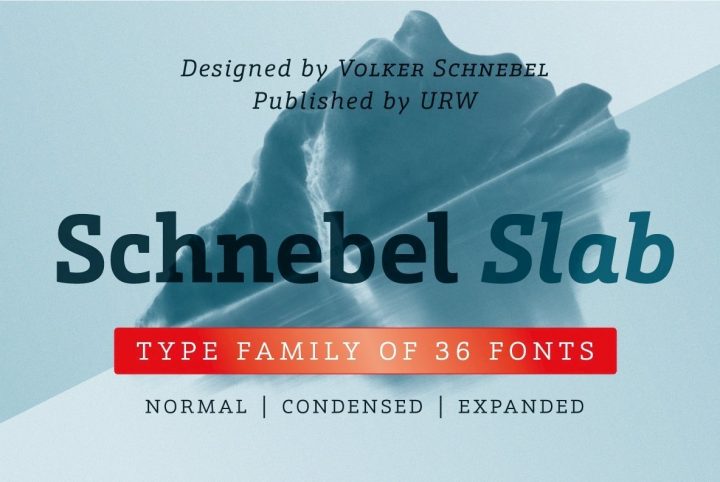 A Superfamily Of Contemporary Slab Serifs: Schnebel Slab