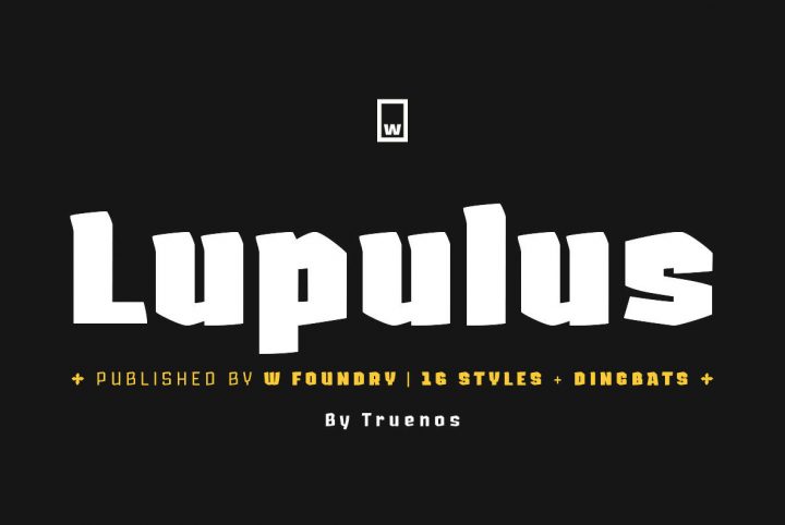 A Contemporary Gothic Display Type From W Type Foundry: Lupulus