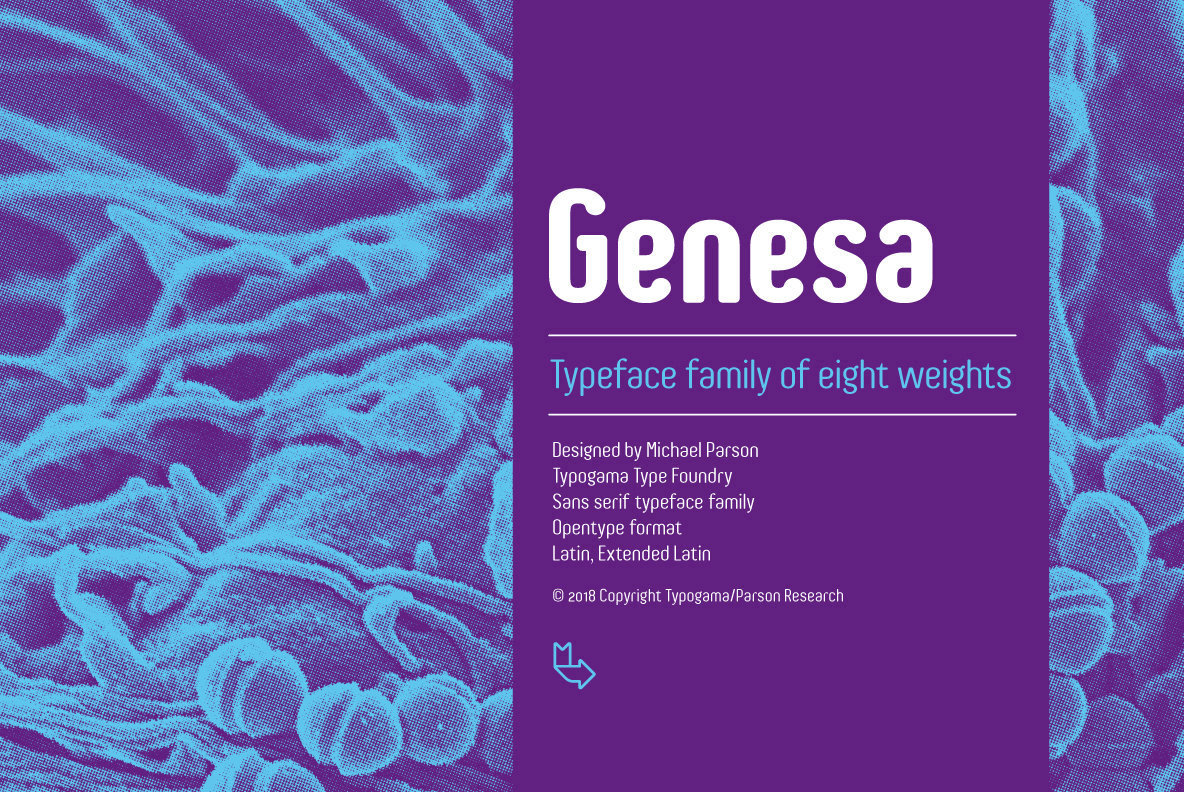 Genesa: A Condensed Rounded Sans Serif From Michael Parson - 1