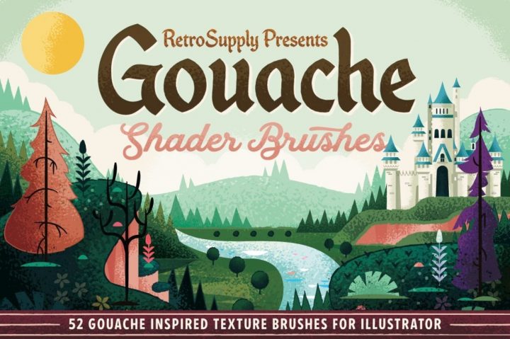Create Richly Textured Shading Effects With Gouache Shader Brushes for Adobe Illustrator