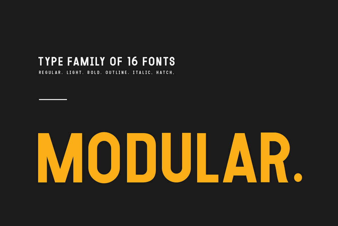 Modular: An All-Caps Sans Serif That Balances Form With Function