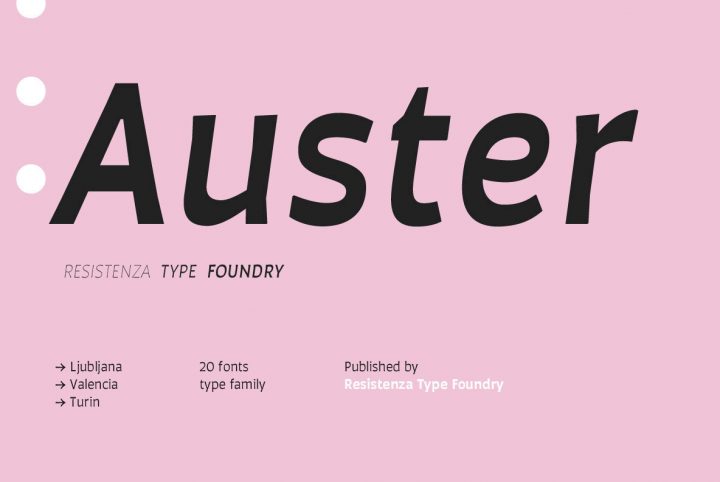 Resistenza Releases Auster, A Sans Serif With Personality and Warmth