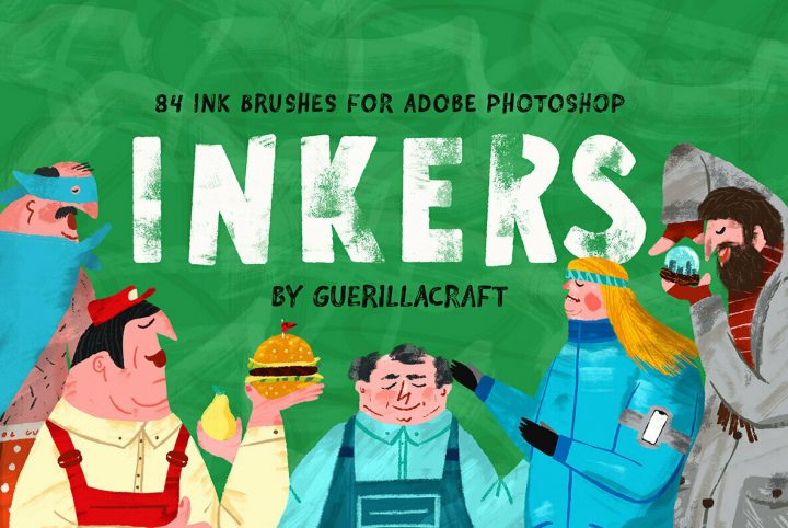 Inkers – 84 Ink Brushes for Adobe Photoshop Gives Digital Illustrators Everything They Need in One Handy Brush Collection