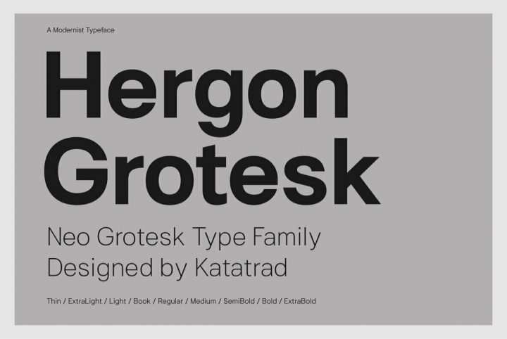 Hergon Grotesk: A Modern Sans Serif With A Straightforward Tone