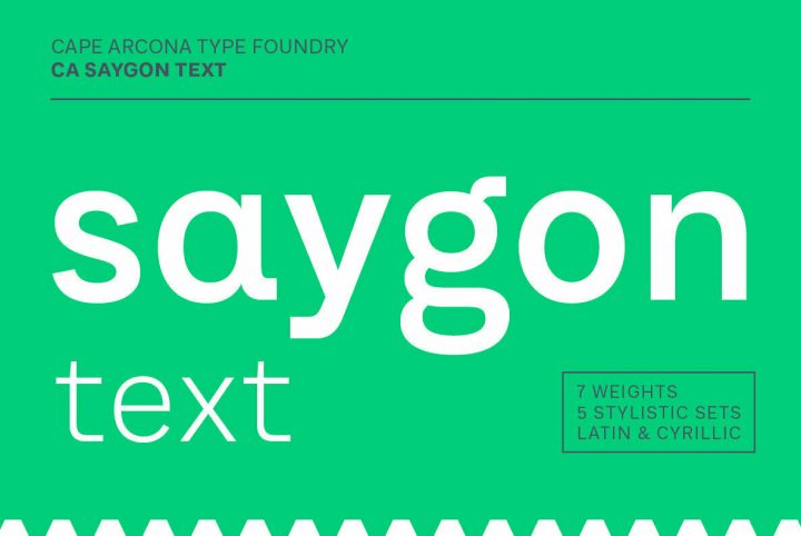 CA Saygon Text: A Sans Serif With Multiple Style Options