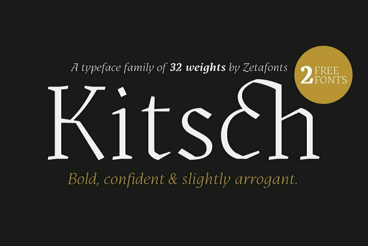 A Contemporary Blackletter Type Family From Zetafonts: Kitsch