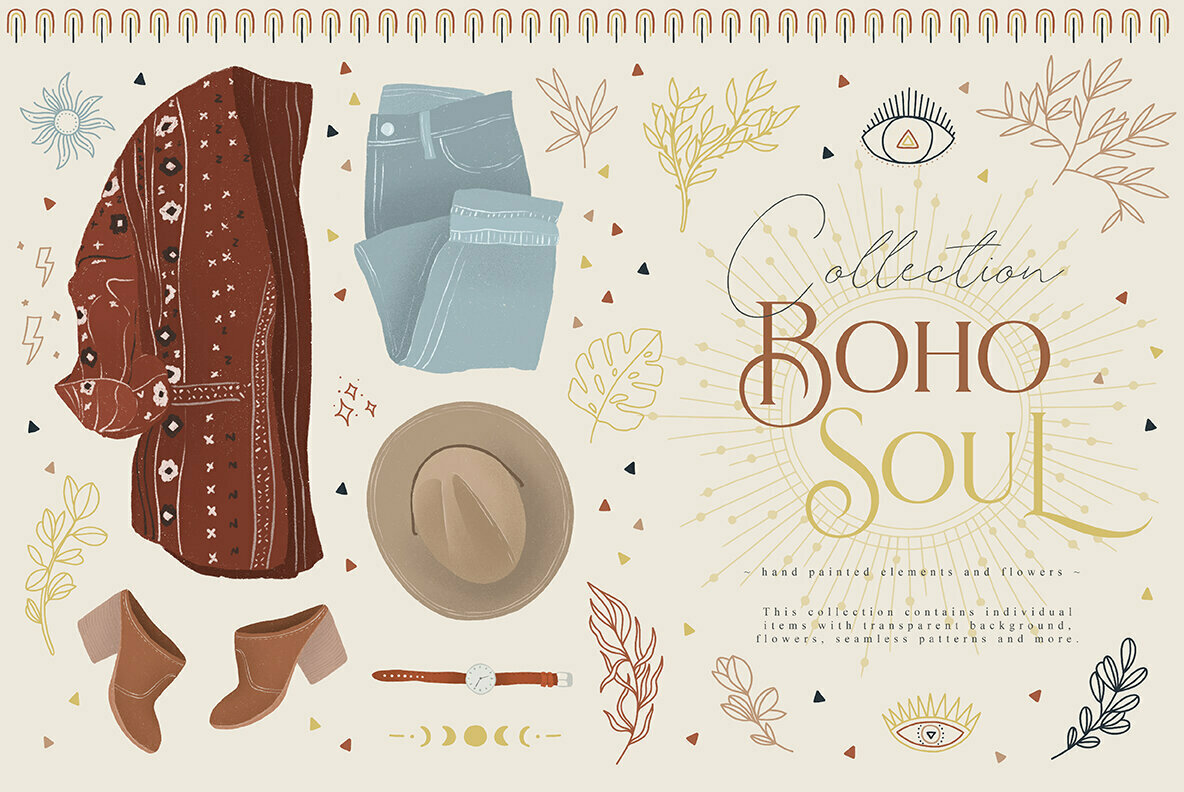 Boho Soul Collection Celebrates Bohemian Lifestyle Through Hand Drawn Illustrations