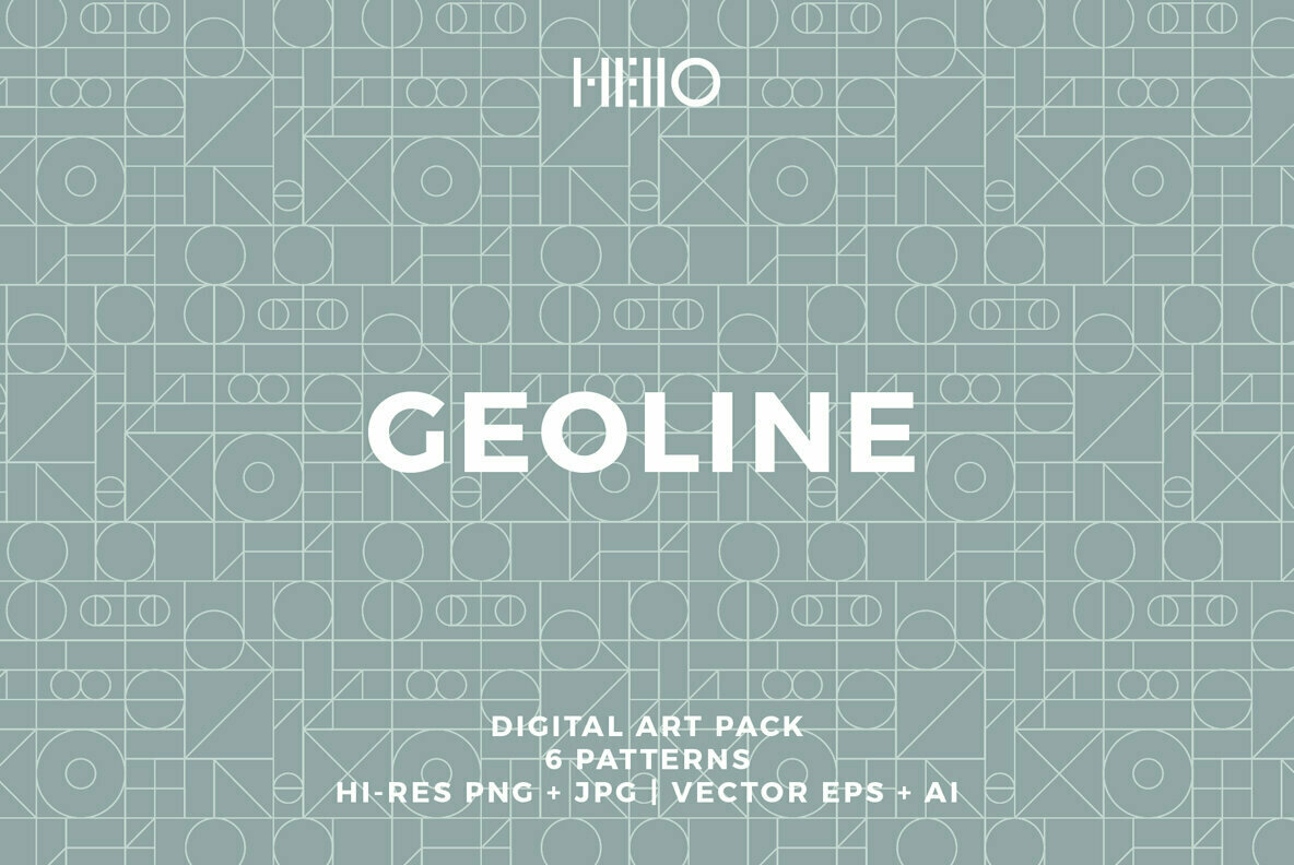 New Seamless Geometric Patterns From Hello Mart: Geoline