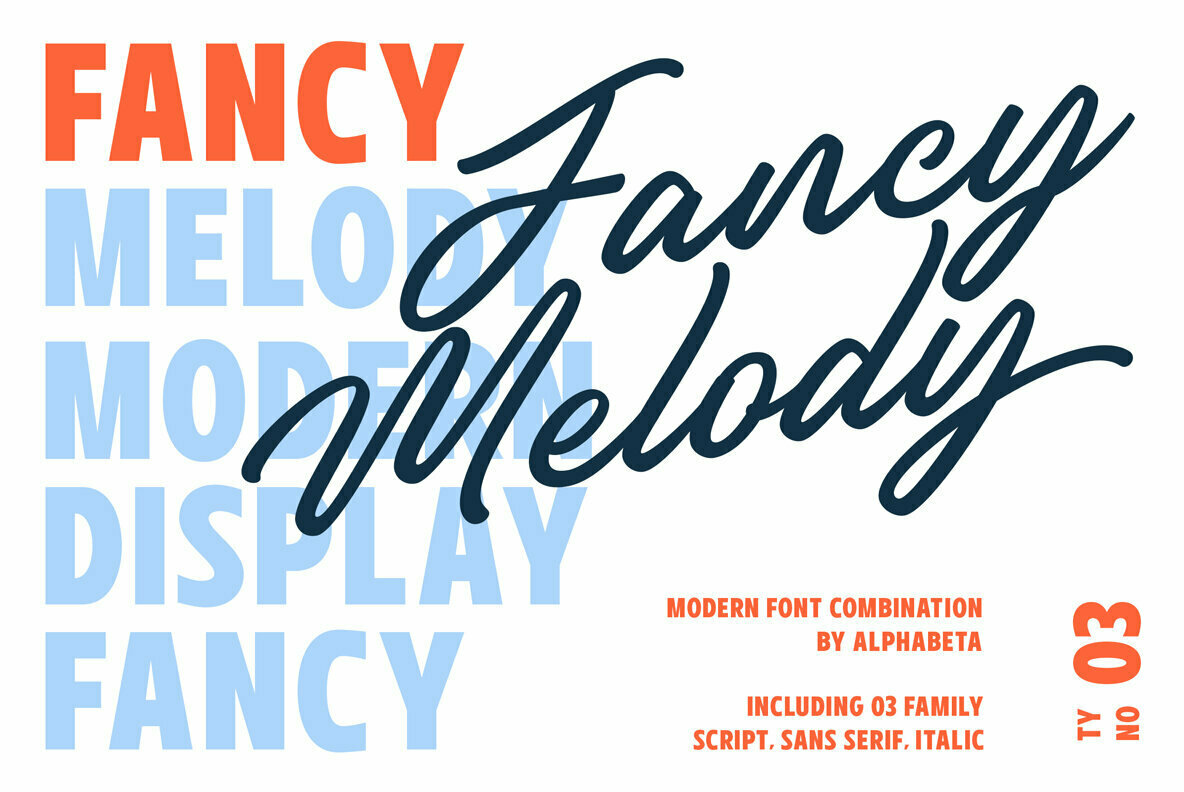 Fancy Melody Pairs a Retro Script With a Bold Sans Serif