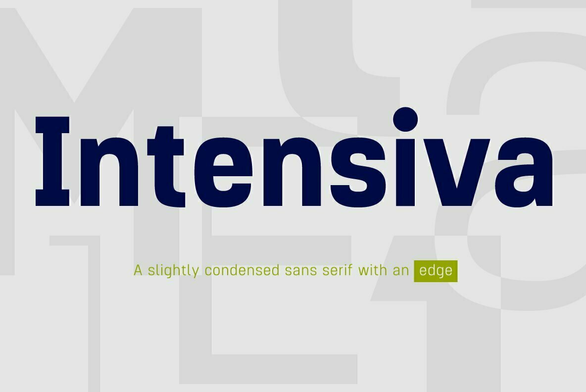 New From Graviton: Intensiva, A Condensed Humanist Sans Serif