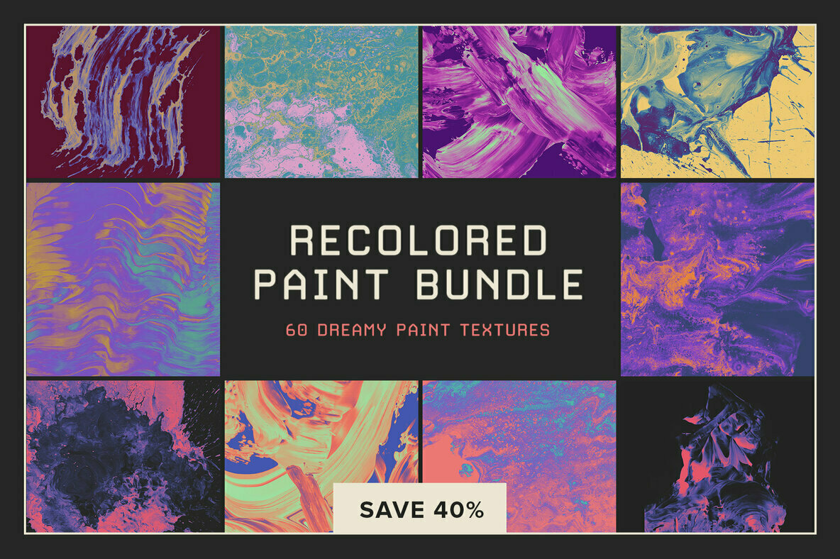 Recolored Paint Bundle – 60 Dreamy Paint Textures