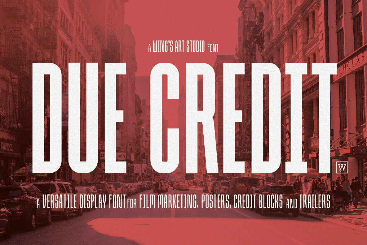 Due Credit: A Dramatic Cinema-Inspired Sans Serif From Christopher King
