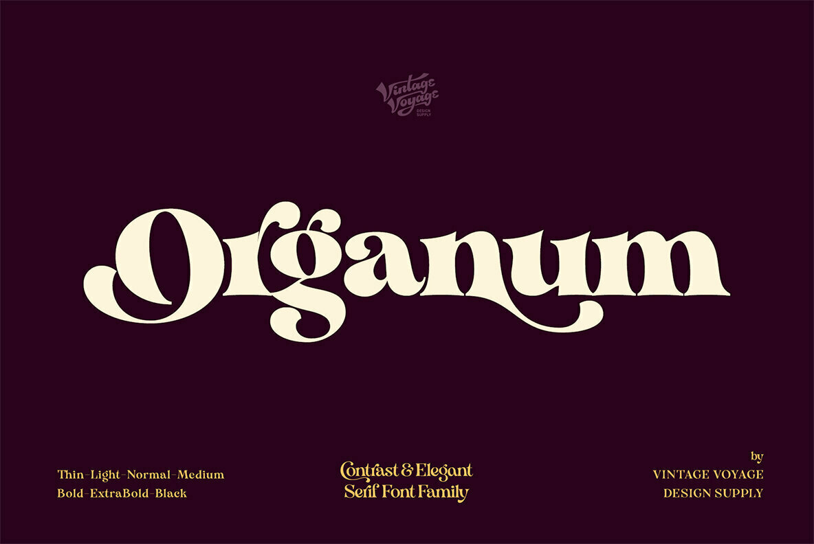 Classic Didone Style From Vintage Voyage Design: Organum