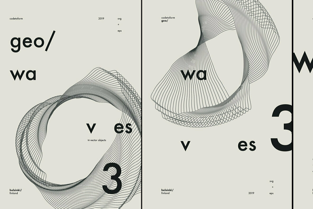 GEOWAVES3 Vector Pack Embraces Programming to Create Abstract Art