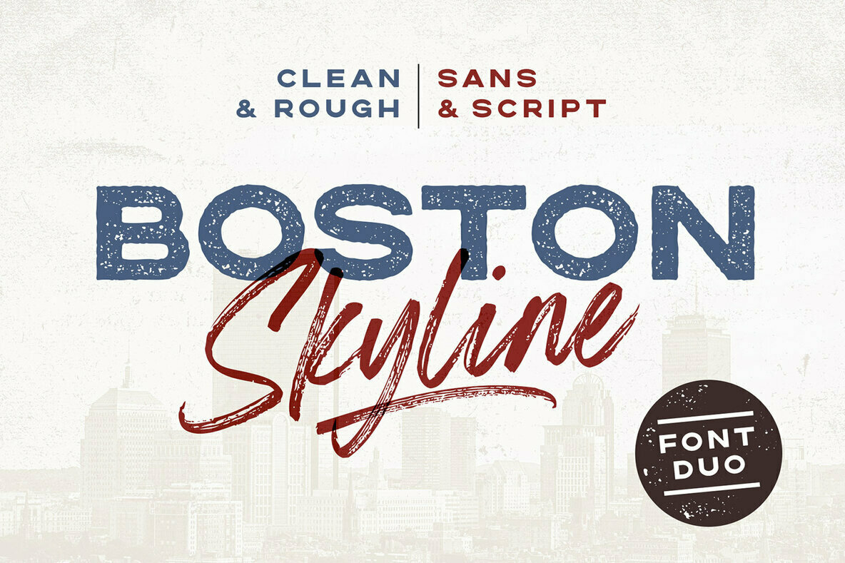 Boston Skyline: A New Sans and Script Duo From Set Sail Studios