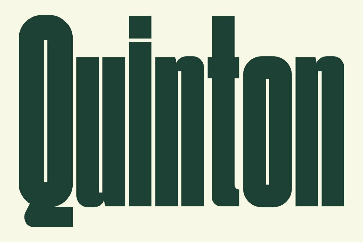 Quinton: A Bold Condensed Sans Serif That Maximizes Horizontal Space