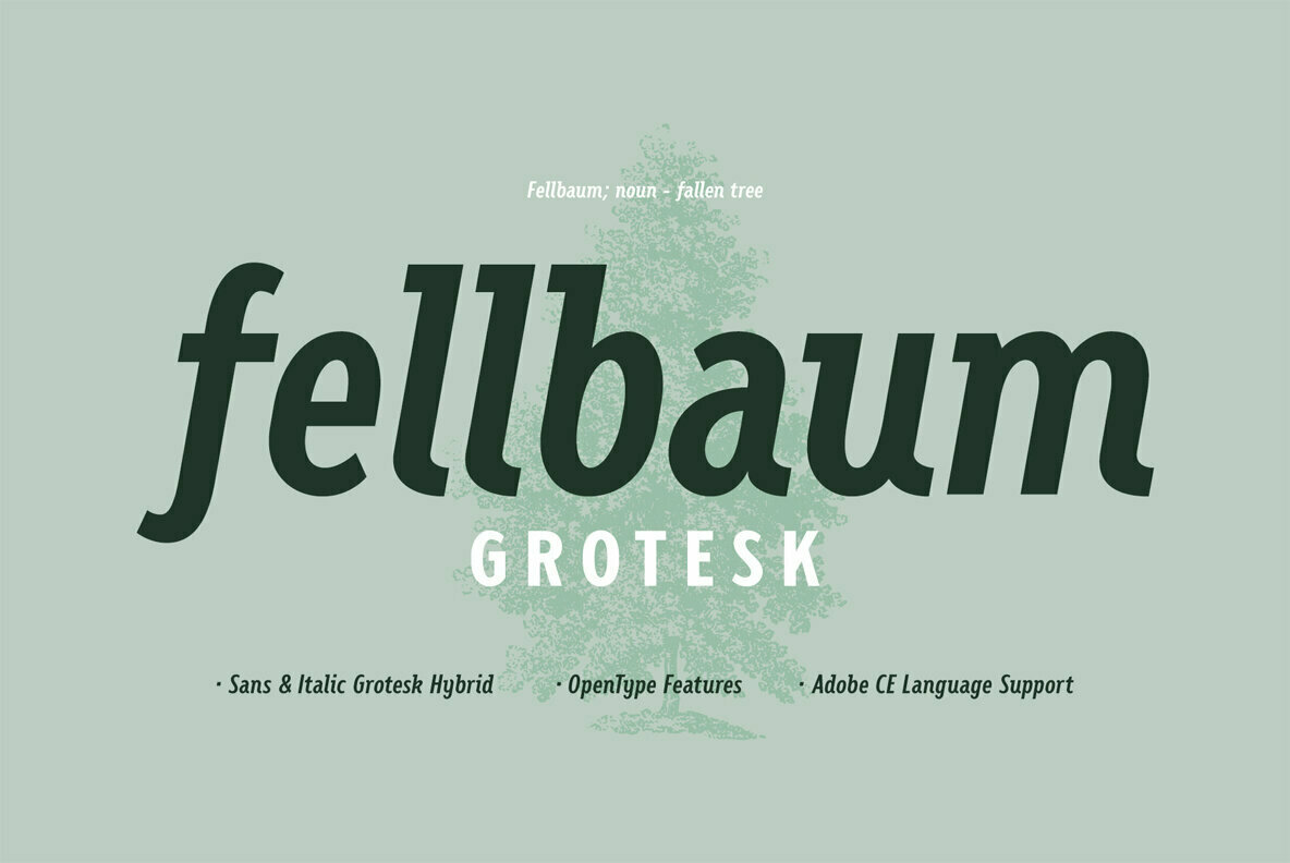 Fellbaum Grotesk: A Vintage Sans Serif With Subtle Cursive Elements