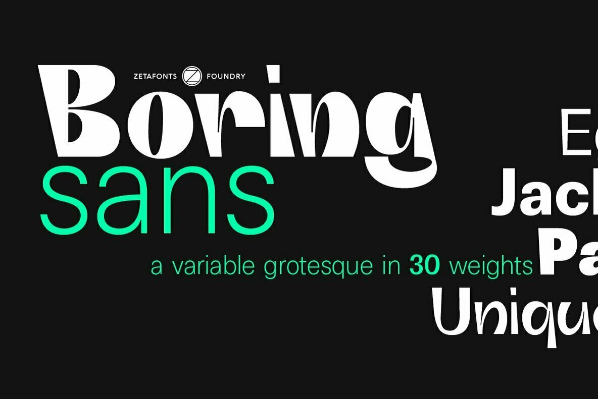 Boring Sans Shifts From a Plain Sans Serif to an Epic Show of Weirdness in the Best Way
