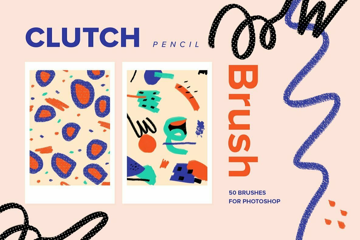 Clutch Pencil Brushes for Photoshop, New From YouWorkForThem