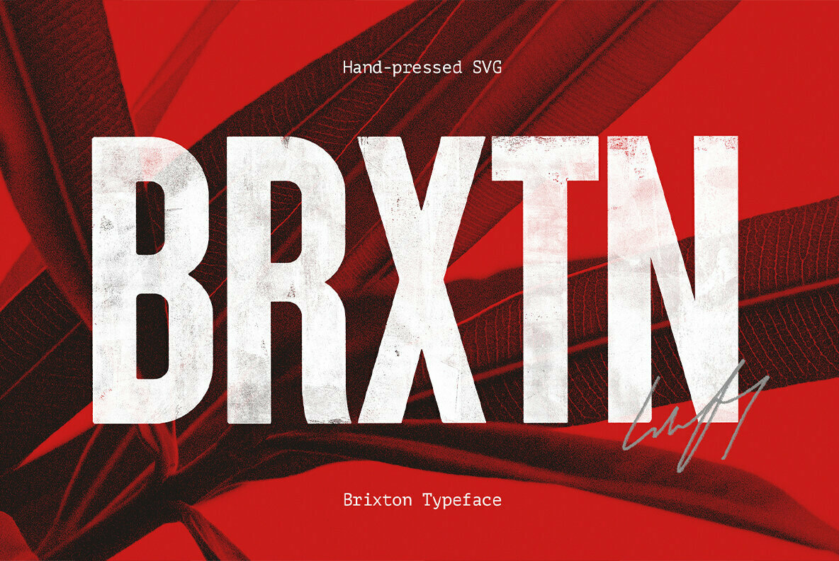 Brixton Pressed: A Textured Letterpress Font From Ellen Luff