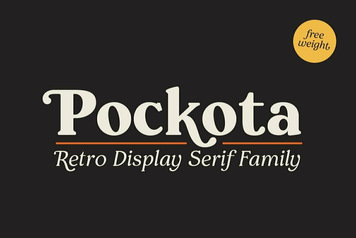 Pockota: A Soft Retro-Style Display Serif From Nasir Udin