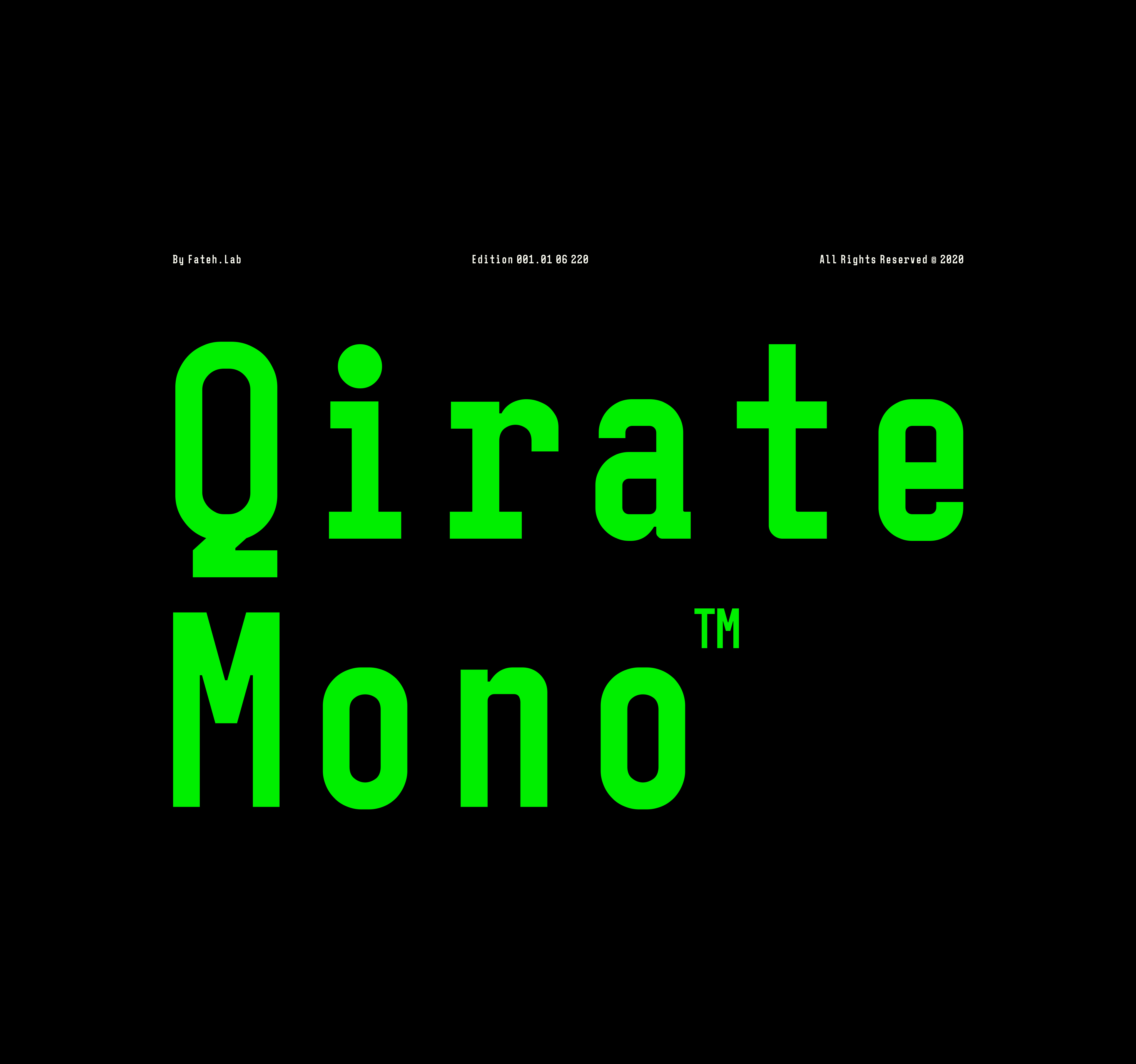 Font Feature of the Month: Qirate Mono From Wisnu Cipto Wibowo