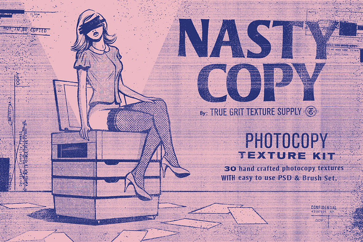 Create Realistic Photocopy Effects With Nasty Copy Photocopy Texture Kit