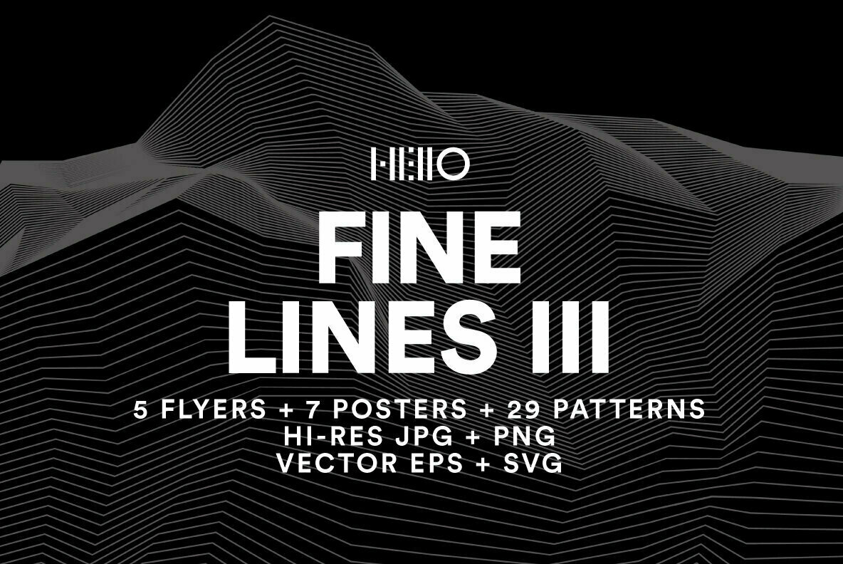 Create Stunning Technology-Driven Topographic Effects With Fine Lines III From Hello Mart
