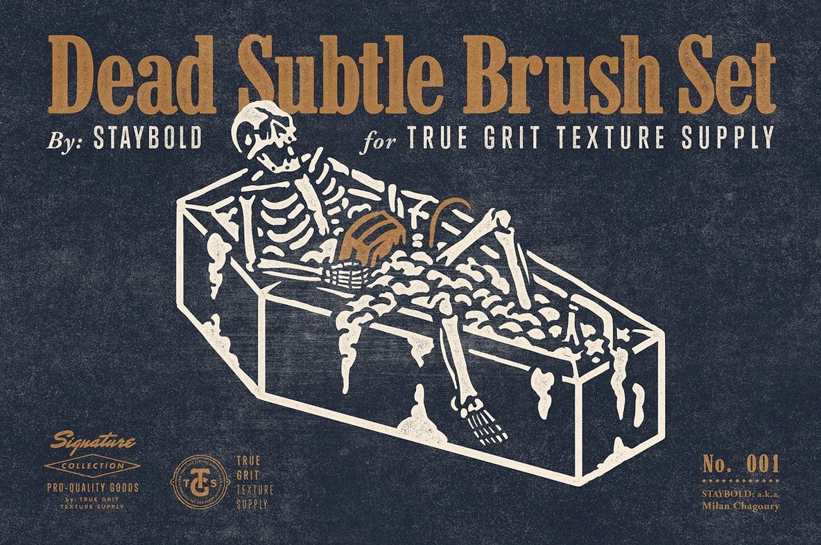 Dead Subtle Brush Set From True Grit Texture Supply Adds Instant Texture and Grain