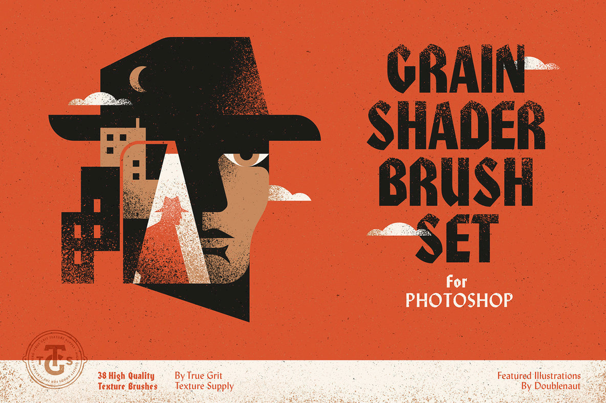 Grain Shader Brushes for Photoshop: A Diverse Collection Of Authentic Textures