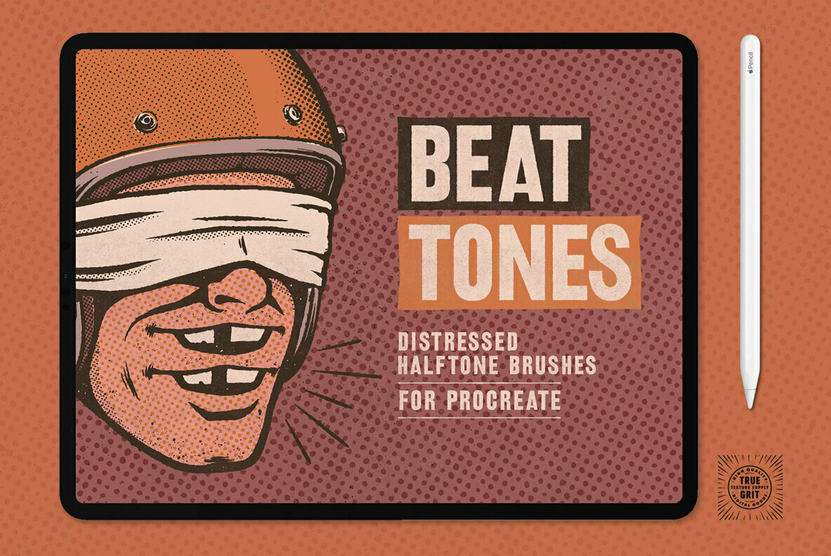 Distressed Texturing With Beat Tones Halftone Brushes For Procreate