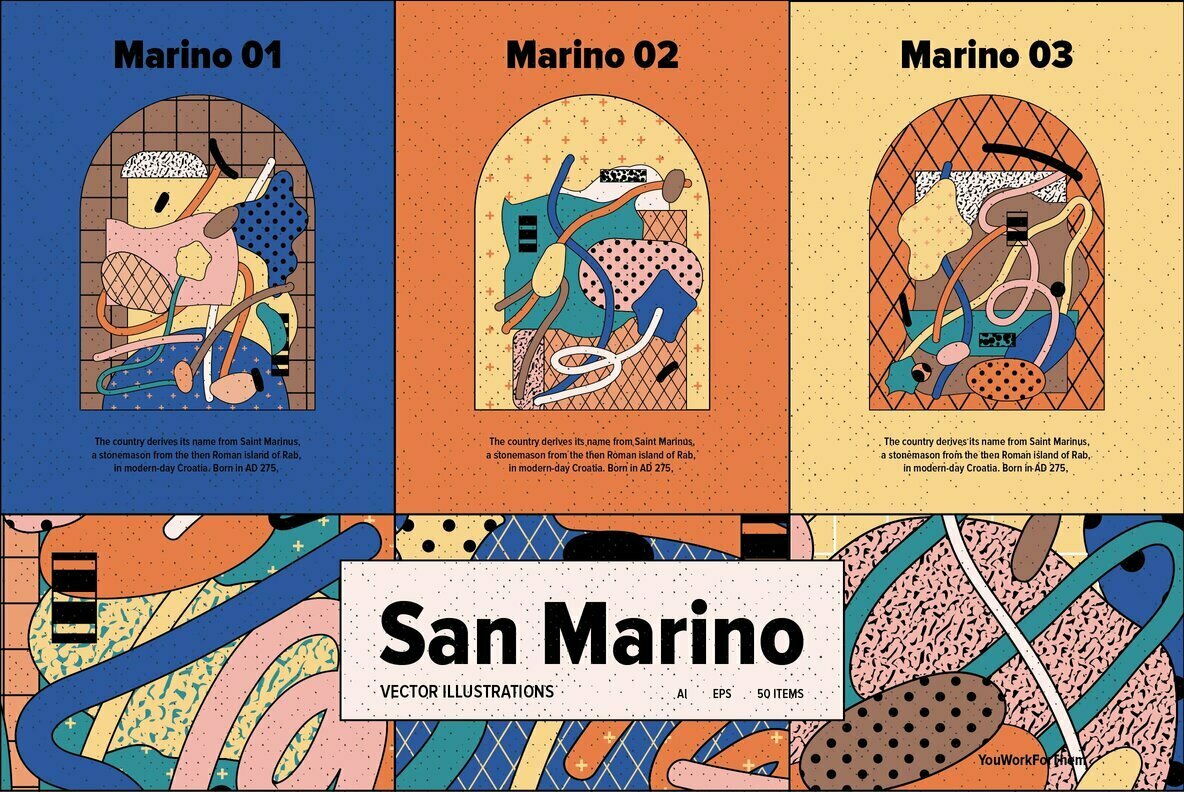 San Marino: A Vector Illustration Collection From Our Own Design Studio