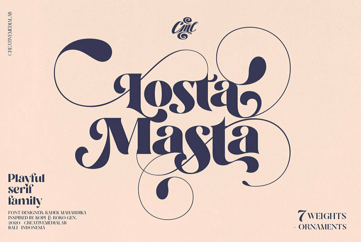 Losta Masta: An Expressive & Ornate Serif Type Family From Kadek Mahardika