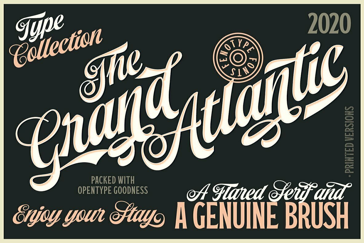Grand Atlantic: A Sans Serif and Script Font Family From Emil Bertell