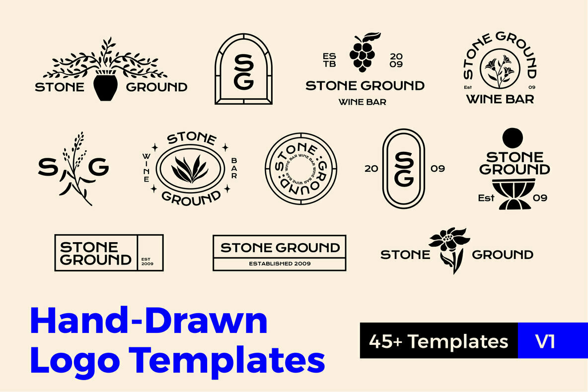 Hand Drawn Logo Templates: A Versatile Vector Collection From Clayton Facchini